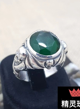 新品情侣银宝石粗旷德普戒指限量