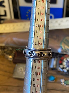 新品情侣款纯银定制转动尾戒双层