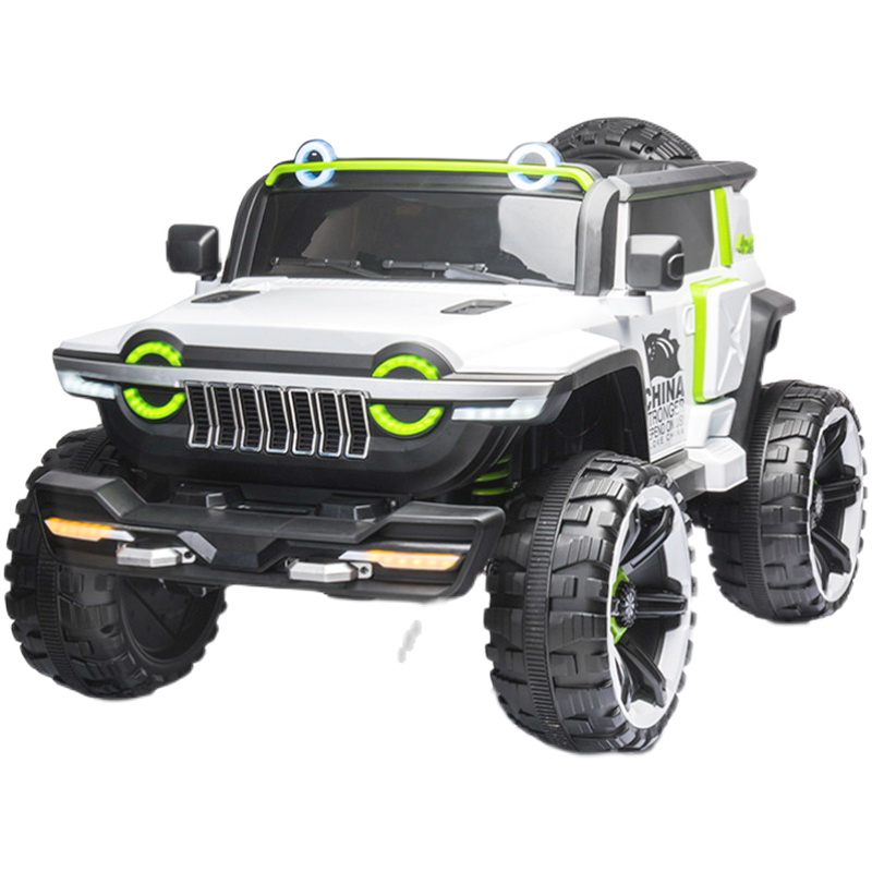 儿童电动车四轮四驱越野车双人宝宝遥控玩具汽车可坐大人童车坦克-图3