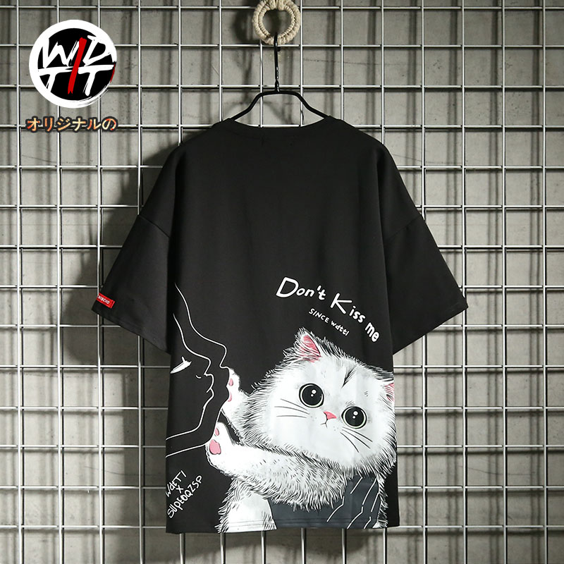 t 青少年学生衣服情侣半袖 ins 恤男 T 韩版潮牌潮流猫咪印花短袖 Wdtti t 青少年学生衣服情侣半袖 ins 恤男 T 韩版潮牌潮流猫咪印花短袖 Wdtti