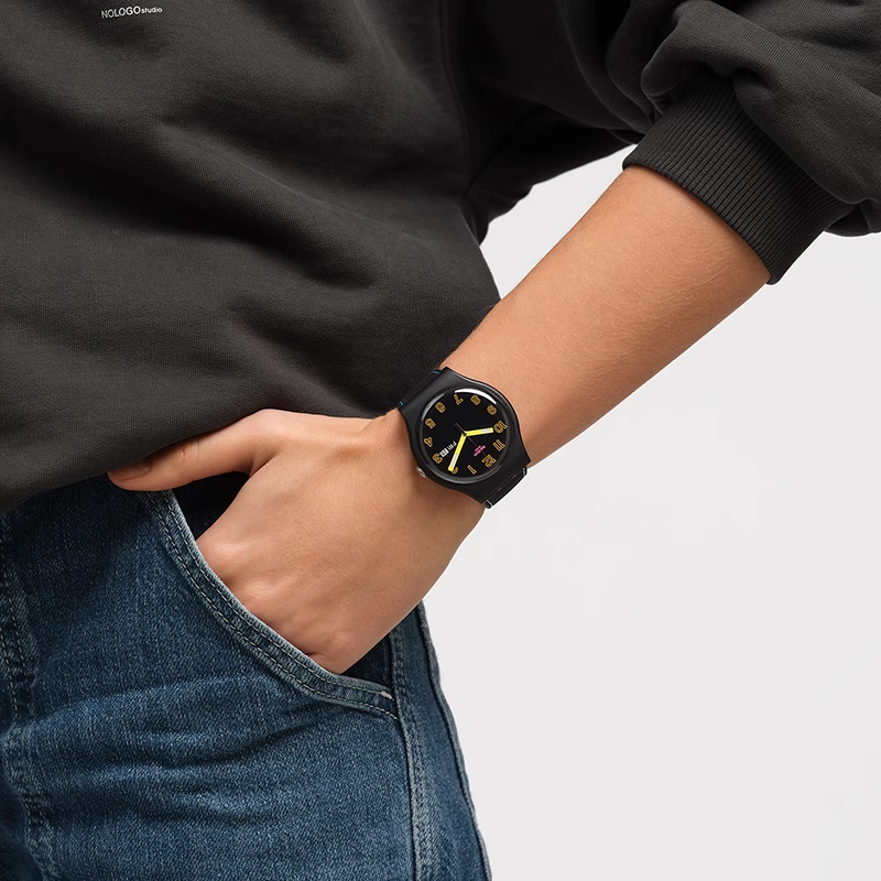 swatch瑞士男女士新品简约撞色手表 Swatch斯沃琪瑞士腕表