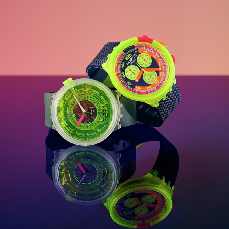 【48小时发货】Swatch斯沃琪瑞士手表男女表霓虹潮流潮酷瑞士腕表