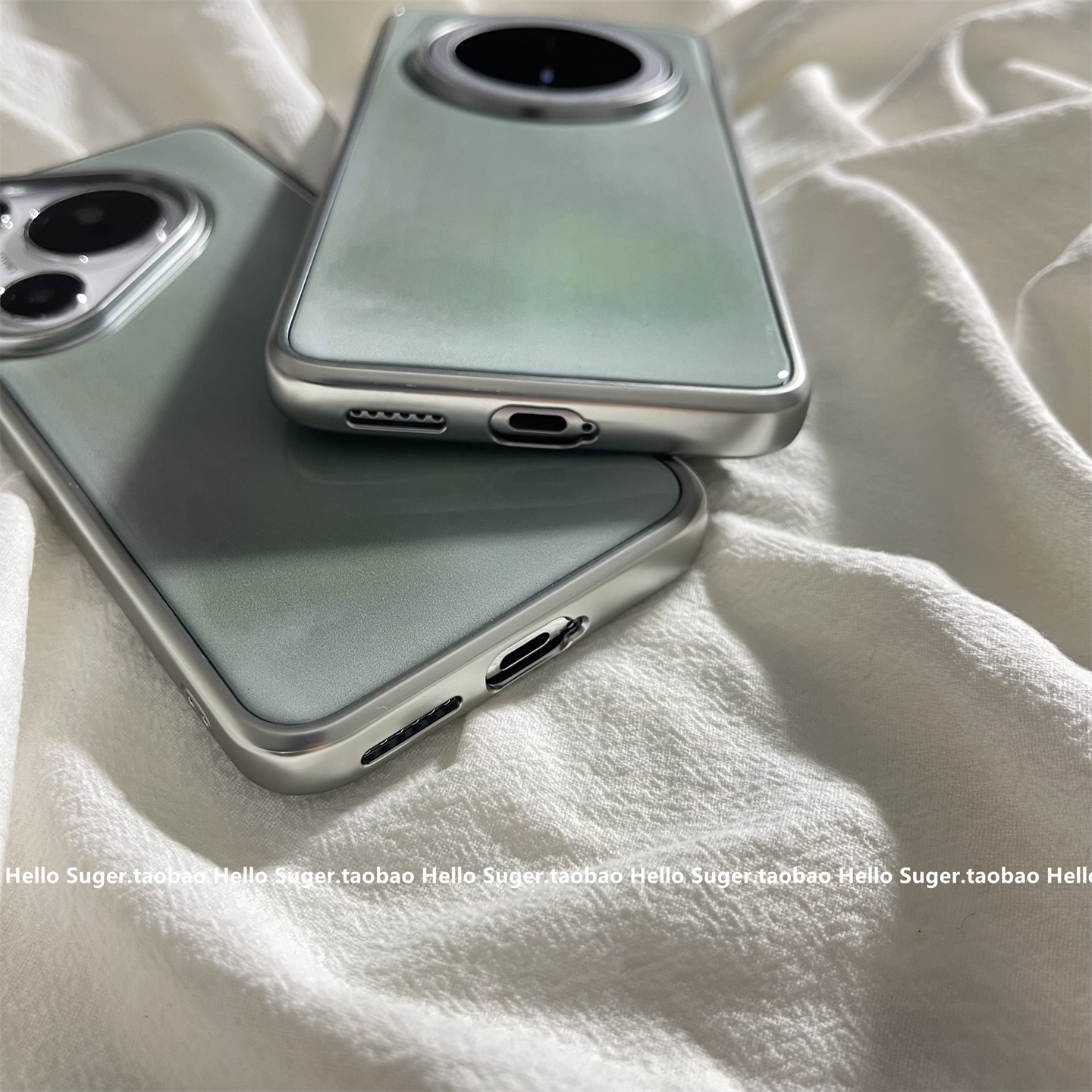 高级感绿黄晕染适用华为mate70pro+手机壳pura80pro电镀滴胶新款mate60pro小众个性pura70pro保护套mate60女 - 图3