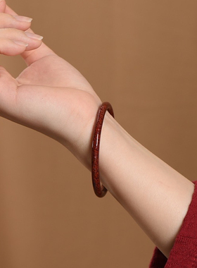 龙年朱砂手镯女天然原矿朱砂