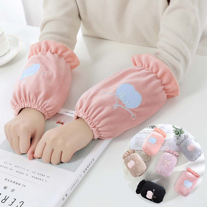 袖套女秋冬短款学生防脏袖套护袖工作办公防污学生可爱刺绣袖头,淘宝优惠券,粉丝福利购,淘宝优惠卷