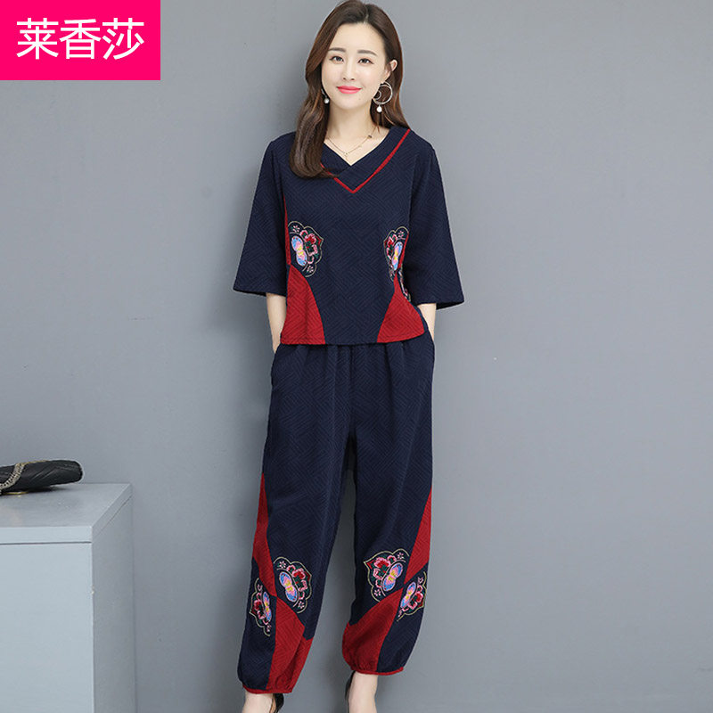 中式唐装女复古民族风提花棉麻上衣 莱香莎上衣