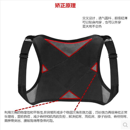 日本矫正带纠正器学生男女士驼背矫正衣脊椎神器坐姿薄隐形矫姿带 - 图1
