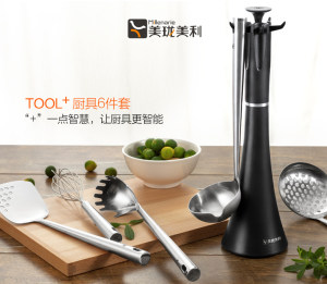 美珑美利 TOOL+厨具6件套 304不锈钢锅铲汤勺漏勺套装炊具全套