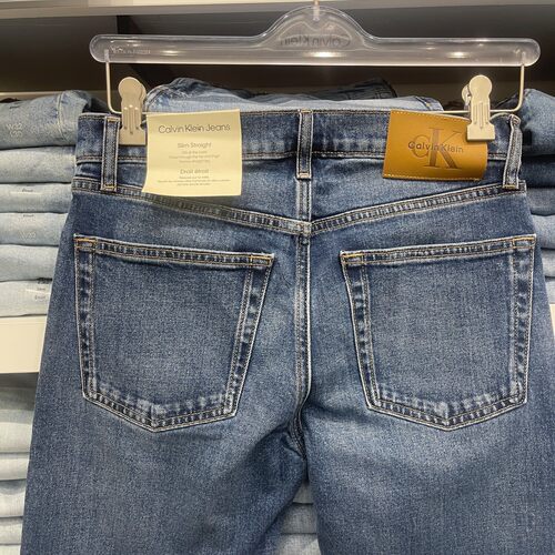 26春季CK/Calvin Klein男士休闲水洗修身直筒牛仔裤Slim Straight - 图2