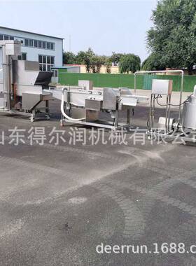 冻肉重组鸡米花生产线 鸡米花上浆上粉油炸成套加工设备 全自动