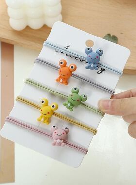 2026新款日韩可爱卡通发圈发绳草莓小熊恐龙扎头发皮筋儿童发饰