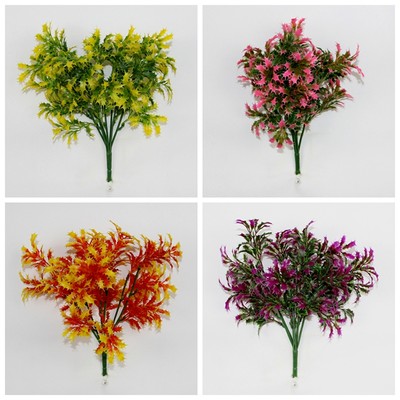 绿丰仿真植物墙配饰枝叶装饰绿色植物背景墙田园落地花艺大波斯叶 虎窝淘