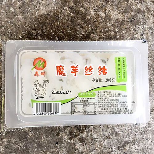 上海森明魔芋丝结200g*20盒装粉丝火锅麻辣烫凉拌0脂肪低热量食品 - 图0
