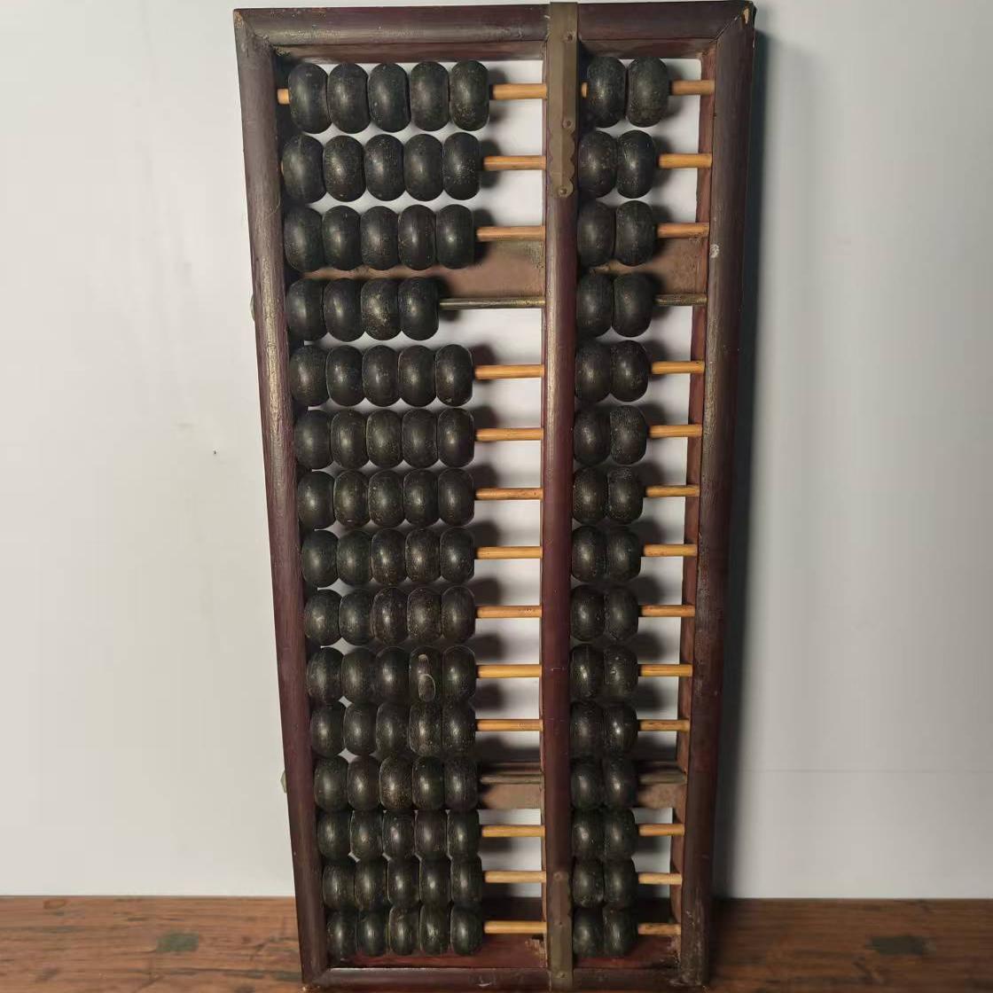 传统老式实木算盘旧货算盘古董怀旧民俗老物件农村装饰摆件收藏品 - 图1