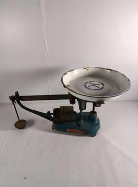 民俗老物件老铁器老秤砣托盘秤古玩杂项老件收藏老秤杆铸铁秤砣