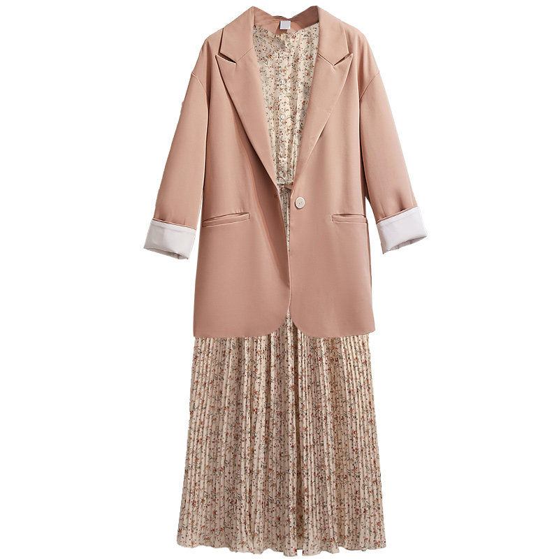 两件套装女神范气质新款风西服裙子 盟蔻连衣裙