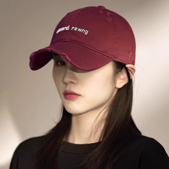 Soft top ins English washed hole baseball cap
