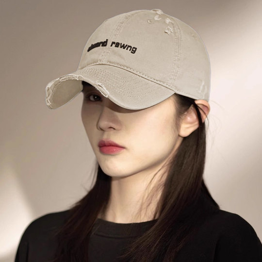 Soft top ins English washed hole baseball cap