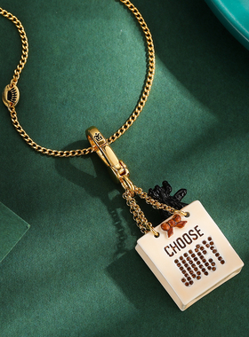 女小狗手提包吊坠项链