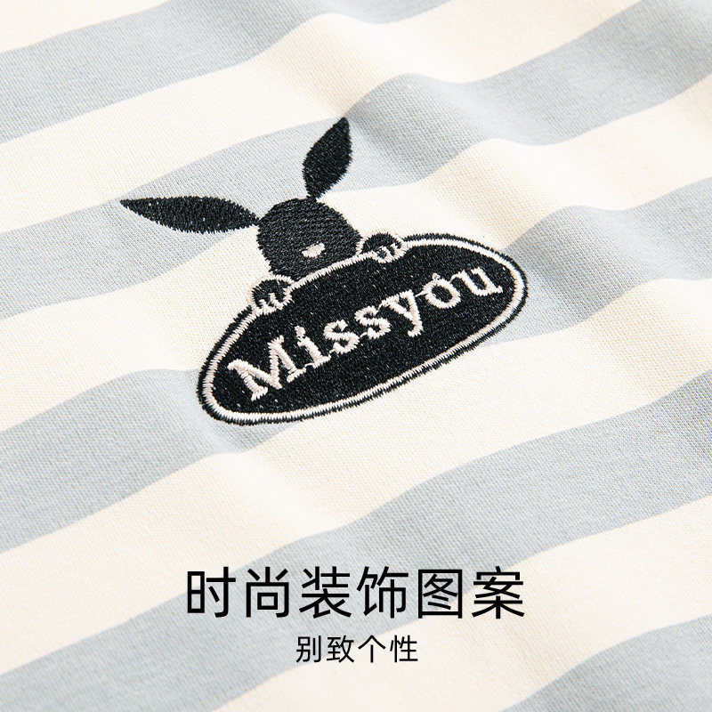 浪莎情侣睡衣纯棉长袖春秋款可外穿情侣装男女条纹全棉家居服套装,淘宝优惠券,粉丝福利购,淘宝优惠卷