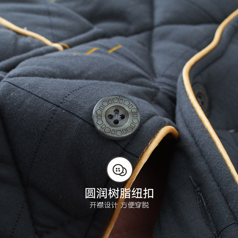 浪莎三层夹棉睡衣男士冬季纯棉保暖加厚大码可外穿中年家居服套装,淘宝优惠券,粉丝福利购,淘宝优惠卷