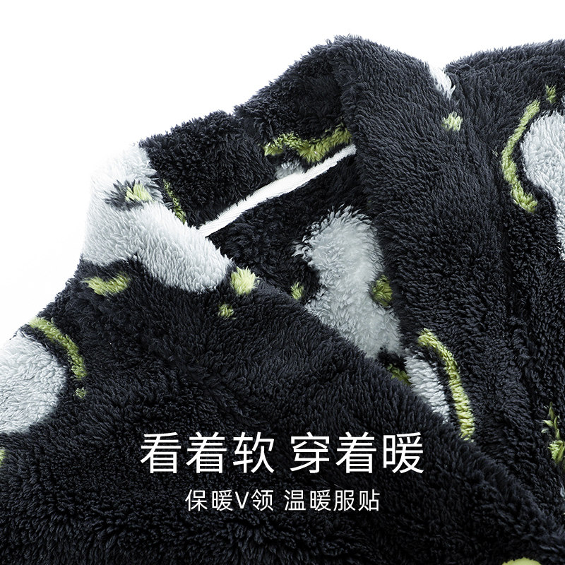 浪莎新款睡袍女士冬季秋冬款珊瑚绒加厚加绒浴袍长款睡衣大码晨袍,淘宝优惠券,粉丝福利购,淘宝优惠卷