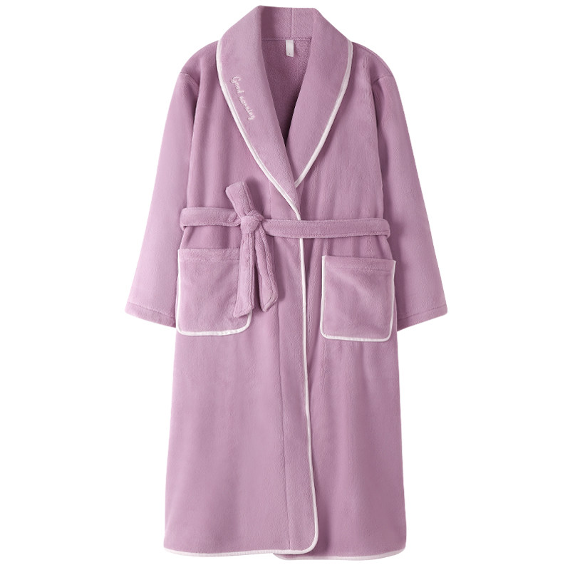 浪莎睡袍女秋冬季珊瑚绒加厚加绒保暖大码法兰绒中长款浴袍可外穿,淘宝优惠券,粉丝福利购,淘宝优惠卷