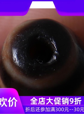 【一物一图】西藏金刚杵天珠吊坠 牙黄老矿藏传天珠项链 收藏真品