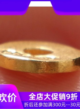 藏式设计999足金平面直角隔片 手工金垫片 diy手串项链黄金配饰qb