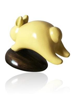 创意书桌雕塑摆件树脂小兔子美式