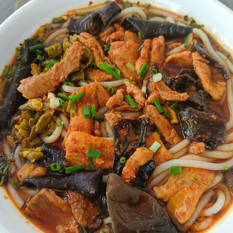 湖南邵阳特产米粉 干粗粉圆粉干粉冷吃现吃美食牛肉木耳豆腐臊子,淘宝优惠券,粉丝福利购,淘宝优惠卷