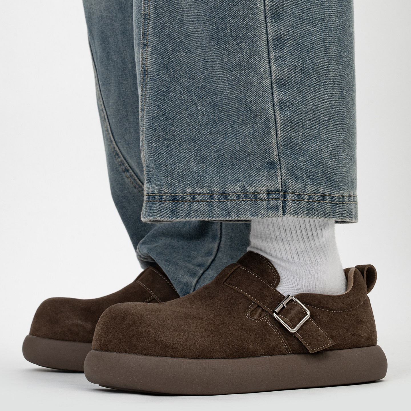 全包搭扣小土豆勃肯鞋男冬季加绒保暖厚底棉鞋复古大头乐福雪地靴,淘宝优惠券,粉丝福利购,淘宝优惠卷