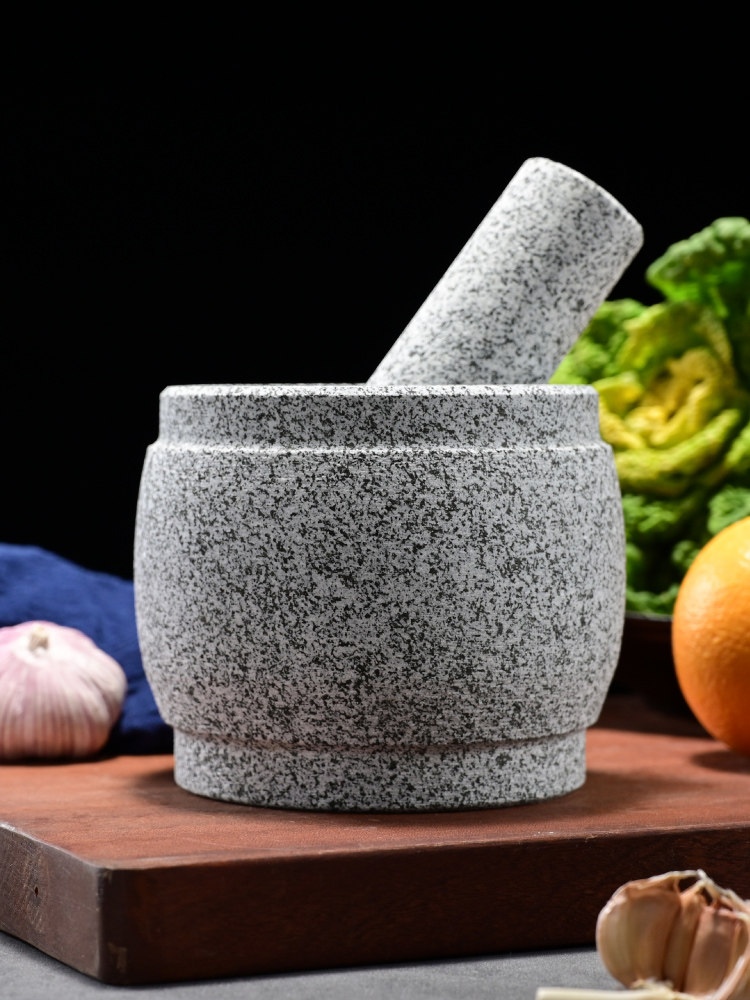 研磨器大号石臼子夹蒜厨具剥蒜器天然家用捣蒜器石头蒜臼子捣药罐,淘宝优惠券,粉丝福利购,淘宝优惠卷