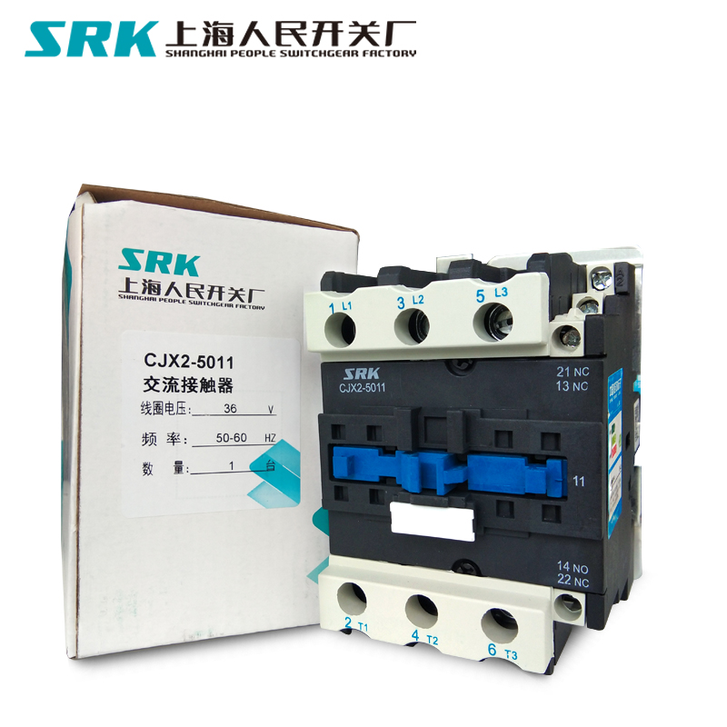 SRK上海人民开关厂LC1-D 50A 220V380V36V CJX2-5011交流接触器 - 图0