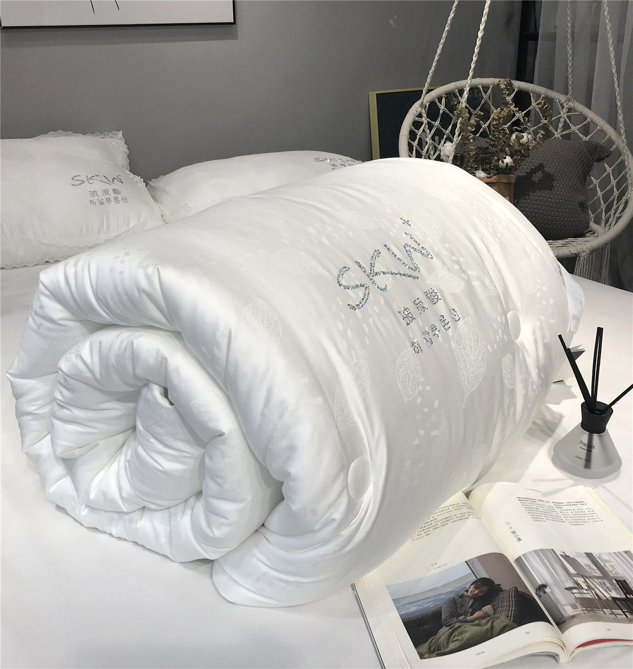 玻尿酸美容保暖提花冬被 柔软贴身春夏秋冬被子 双人被功能性被芯,淘宝优惠券,粉丝福利购,淘宝优惠卷