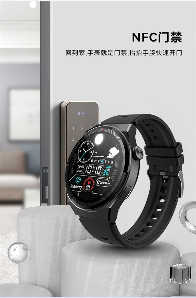 智能手表适用三星Galaxy A21s A71可接打电话支付NFC运动手环防水