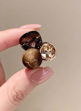 摩芷复古小巧珍珠水钻刘海抓夹
