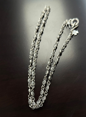 TBR X igang 手工做旧925银饰铁十字项链