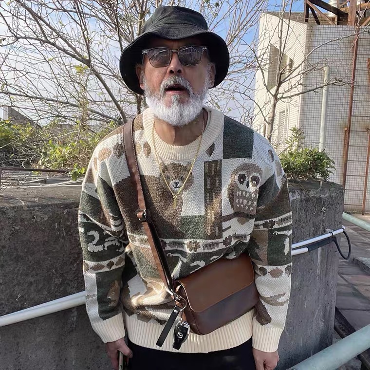 当我老了 日系男包单肩休闲男士包包斜挎包软皮包邮差包斜跨背包
