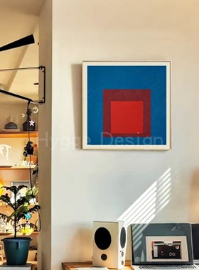 多巴胺包豪斯风格客厅装饰画高端后现代餐厅挂画酒店民宿艺术璧画
