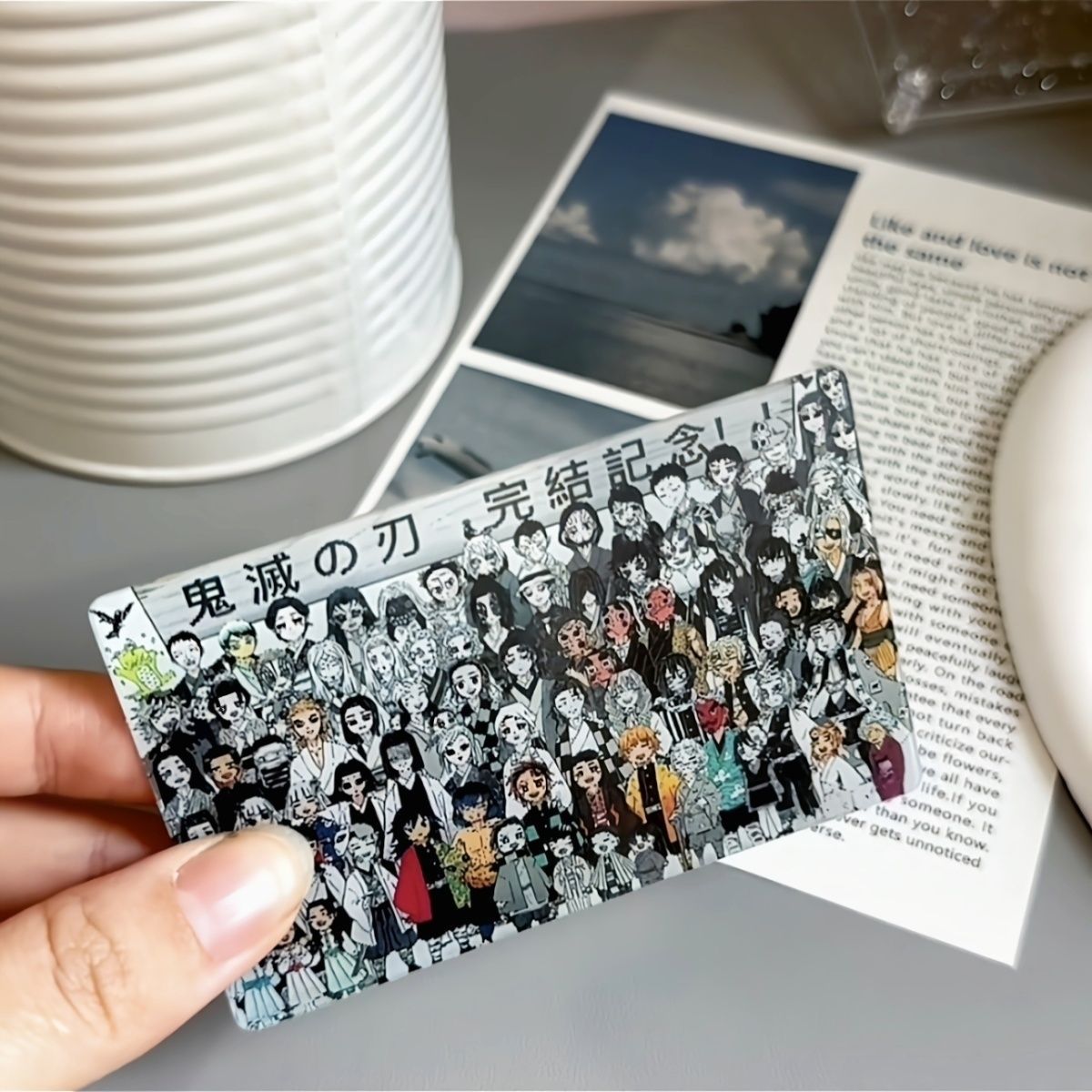 小红书同款鬼灭之刃全家福二变光栅画鬼灭之刃周边卡礼物收藏纪念-图1