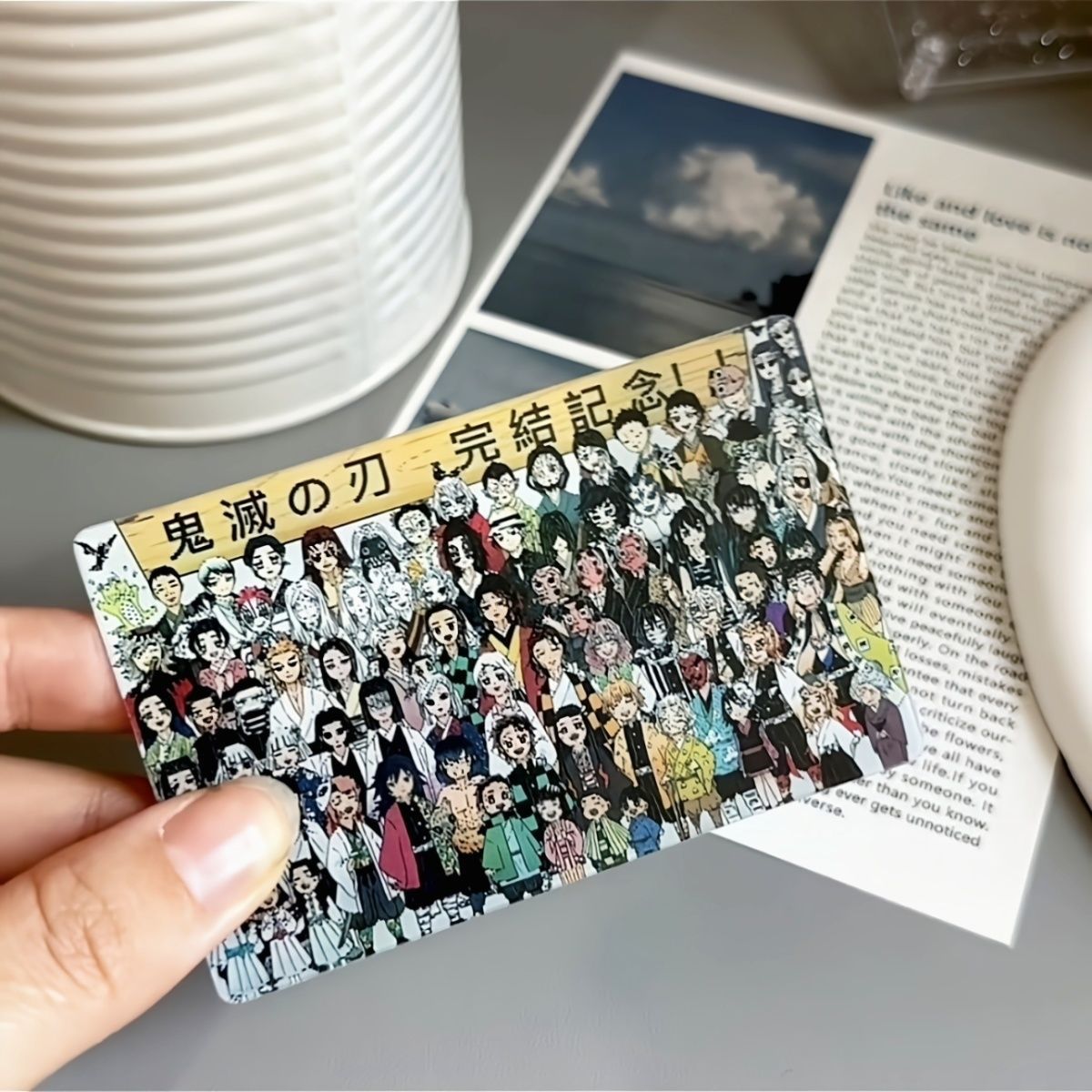 小红书同款鬼灭之刃全家福二变光栅画鬼灭之刃周边卡礼物收藏纪念-图0