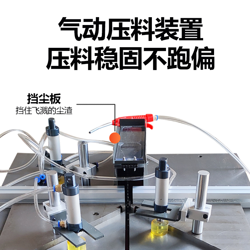 45度90度切角机卡布灯箱晶瓷画框装饰相框铝合金台式精密半自动锯-图2