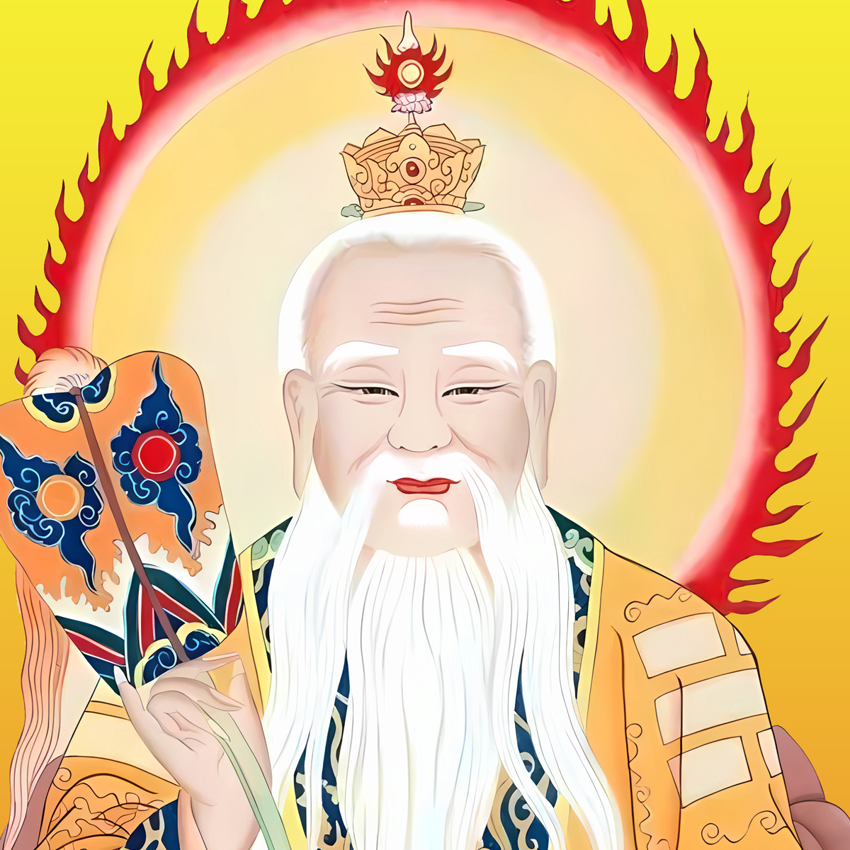 道家三清画像太上老君神像挂画元始天尊灵宝天尊祖师爷家用供奉画-图0