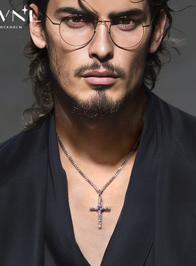 AWNL霖奈如恩守护十字彩宝项链