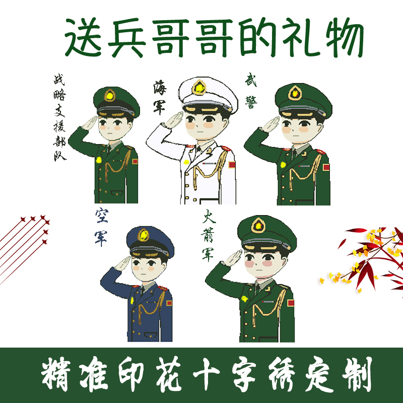 新款定制军人点钻十字绣兵哥哥照片钻石画当兵纪念画定制 - 图3