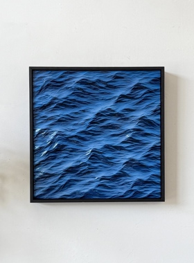 海也30cm立体海浪石膏装饰画