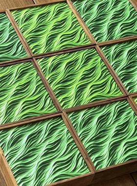 风也肌理画10cm风吹麦浪摆件