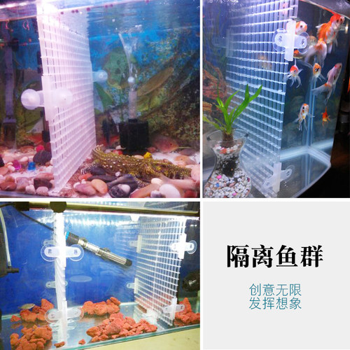 鱼缸隔离板底滤网格板水族箱盖板防跳网乌龟晒台塑料盖子可拼接 - 图1