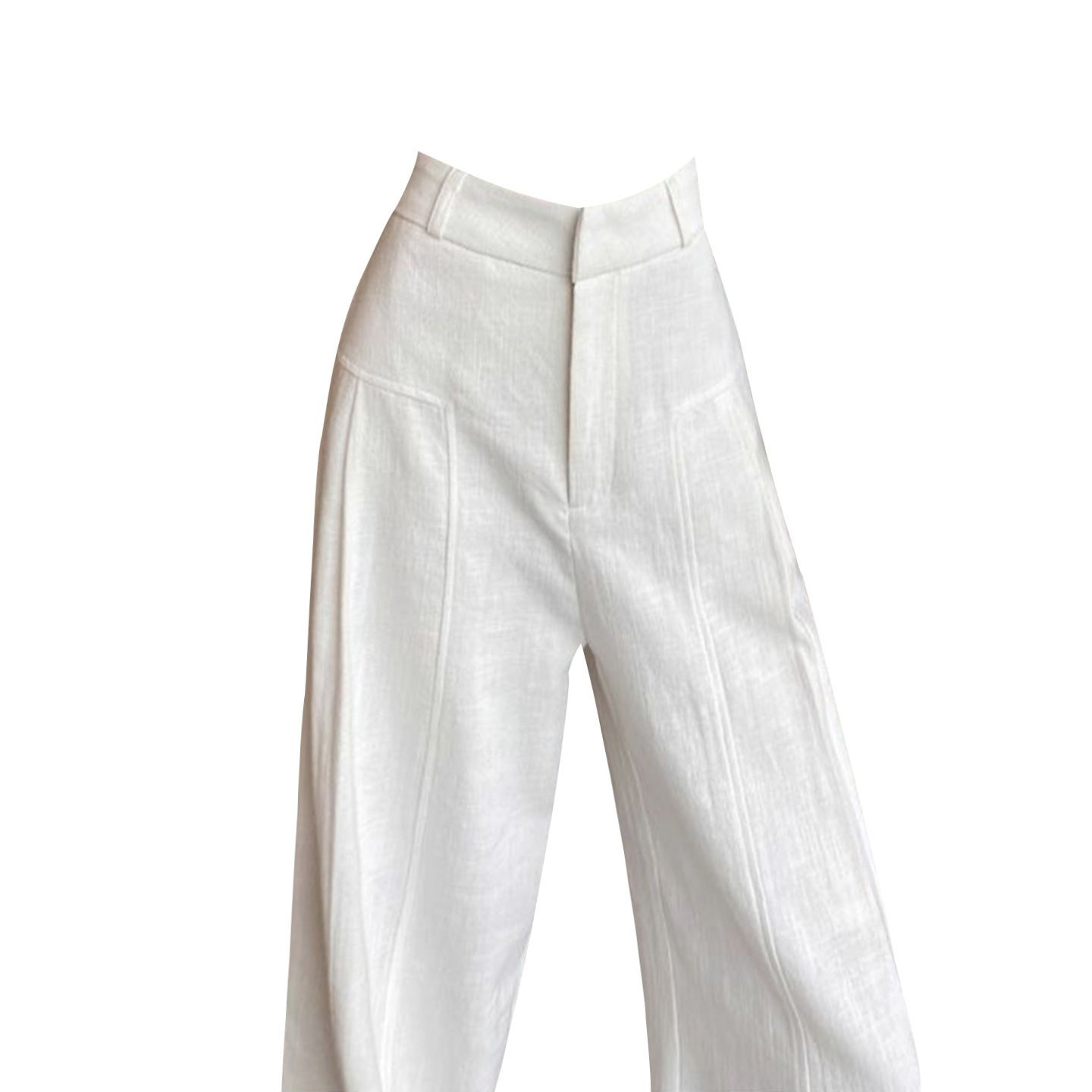 白色棉麻苎麻阔腿裤女夏季薄款高腰垂感老钱风西装直筒亚麻休闲裤,淘宝优惠券,粉丝福利购,淘宝优惠卷